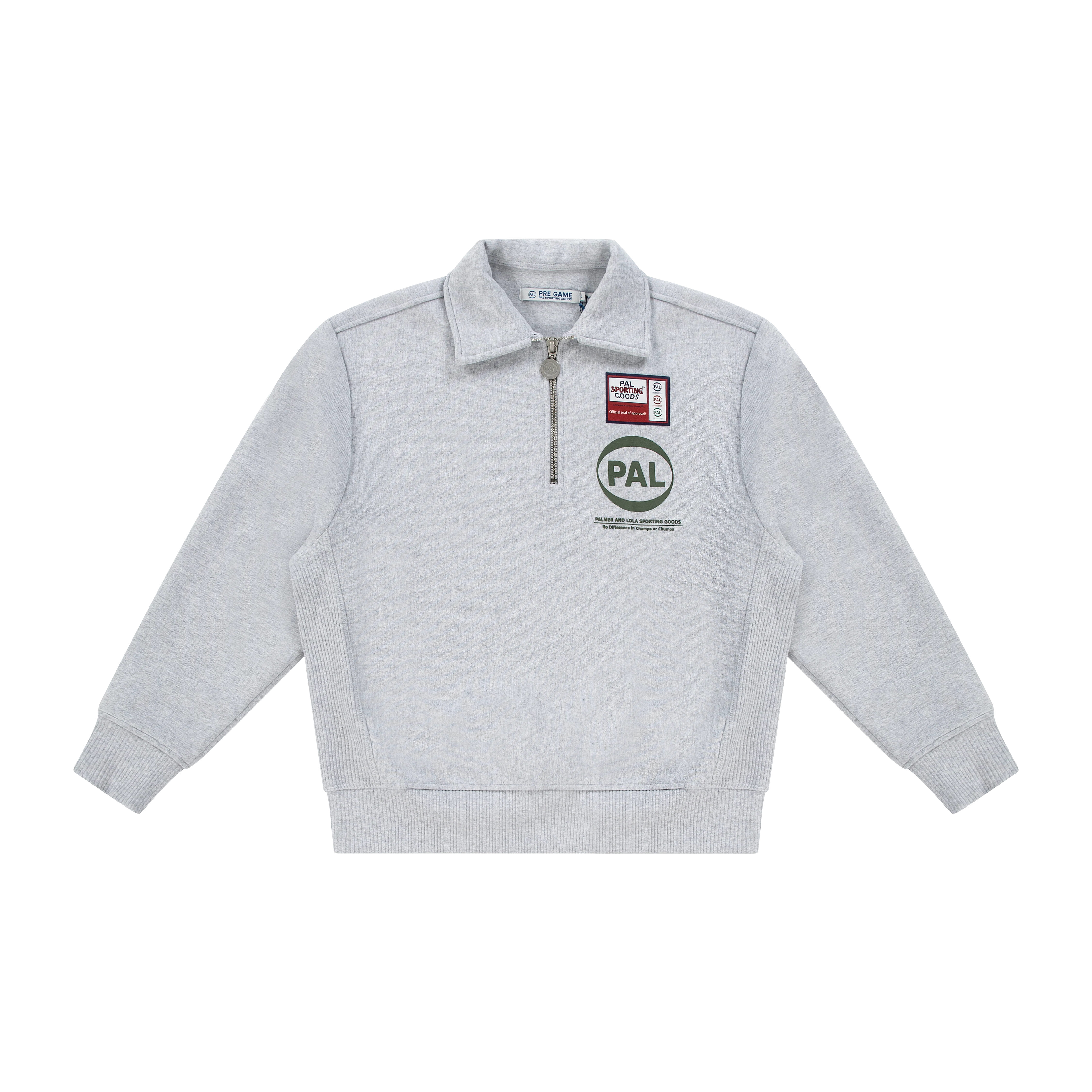 Company Half Zip Light Gray Sage
